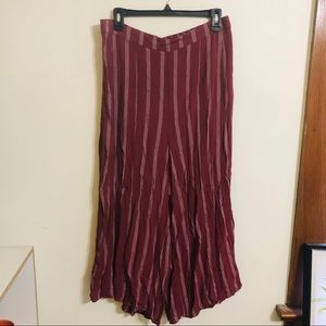 American Eagle Flowy, Striped, Wide-Leg Pants